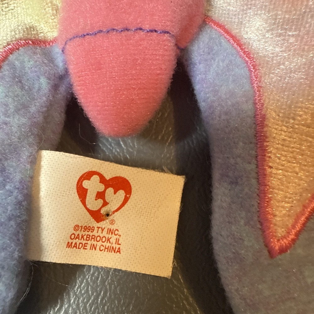 TY Original‎ Beanie Babies Lot Of 4  Peace '96 Flitter '99 One Flitter Is Teenie - Picture 10 of 13